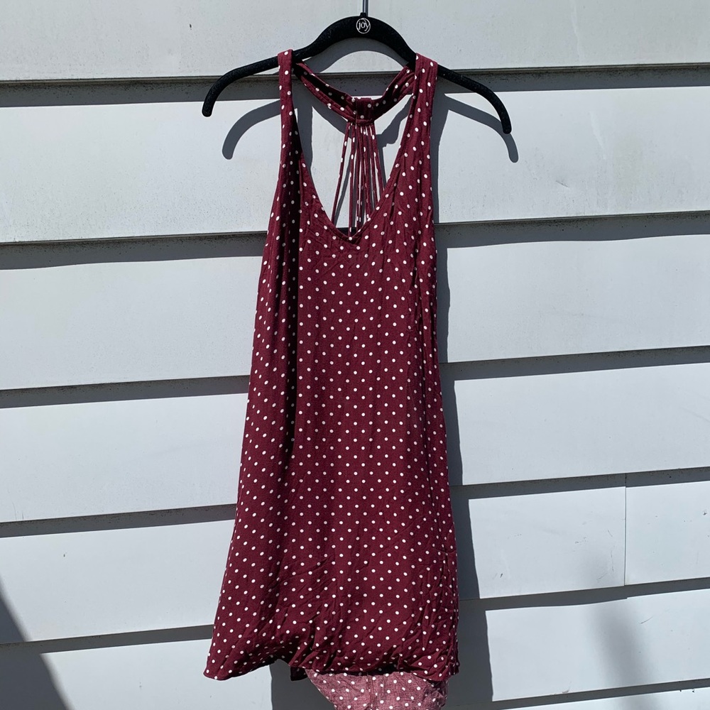 Maroon Polka Dot Sundress